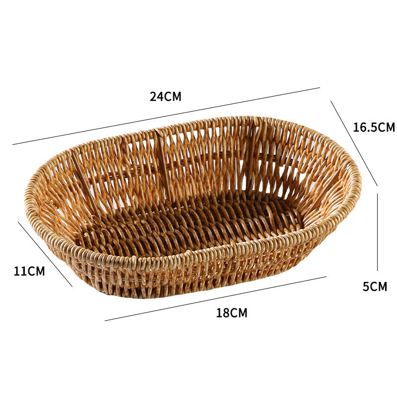 Unisex Rundkurv fra håndvevet Rattan Skanto
