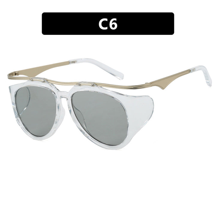 Dame Cat-Eye solbriller med unikt design og beskyttende glass Skanto