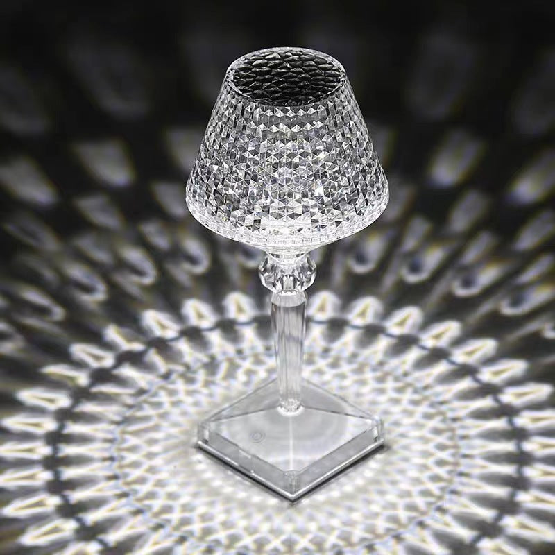 Liesbeth Crystal Lampe – Luksus Bordlampe med USB-ladefunksjon Skanto