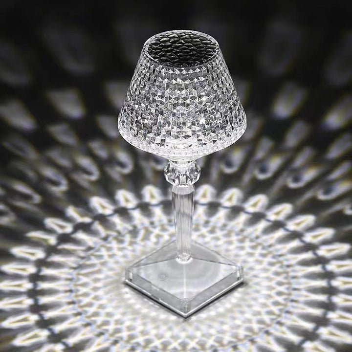 Liesbeth Crystal Lampe – Luksus Bordlampe med USB-ladefunksjon Skanto
