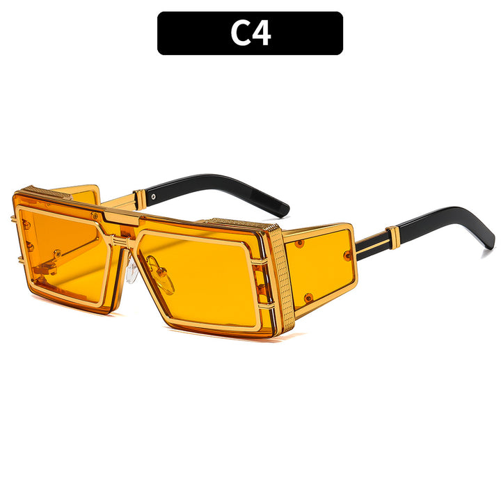 Dame Geometrisk Oversized Solbrille med luksuriøs ramme Skanto