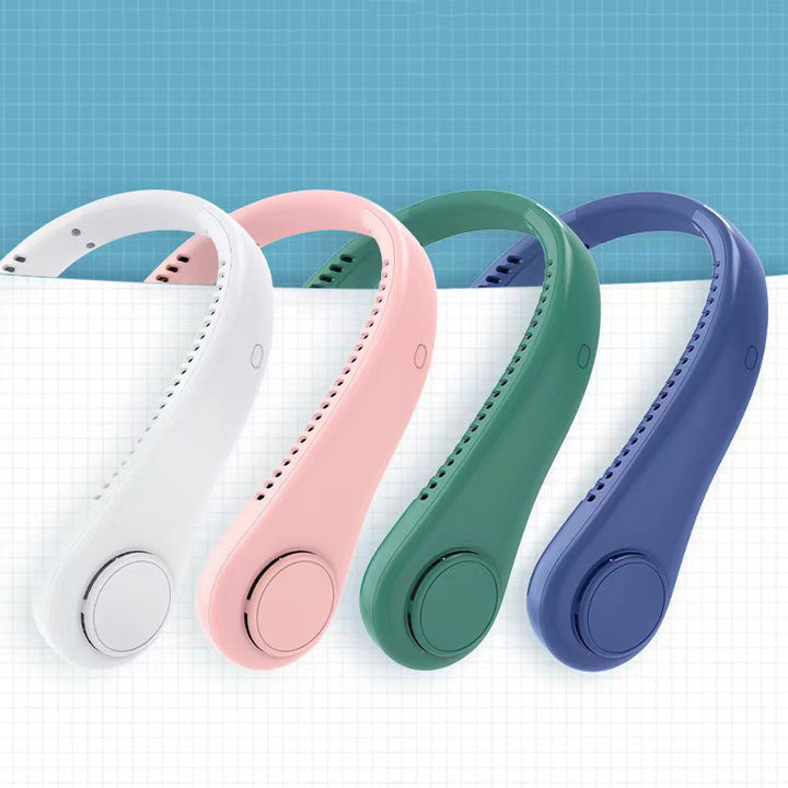 Unisex nan tragbar oppladbar nakkeflakt med stille dobbelvifte, justerbare luftnivåer og ergonomisk nakkebånd Skanto
