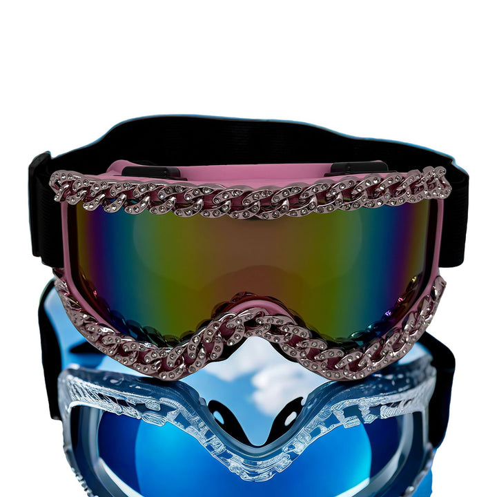 Dame skibriller med glamorøs rhinestones ramme Skanto