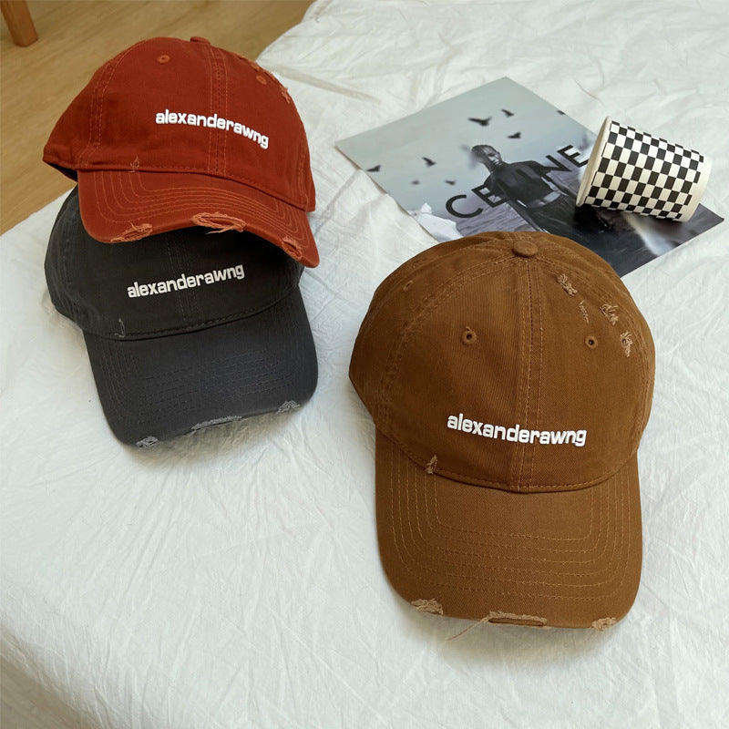 Unisex Slittet Bomull Baseball Caps Skanto