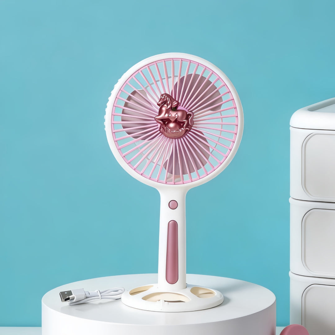 Dame Bærbar Mini-Ventilator med kreativt Dyredesign Skanto