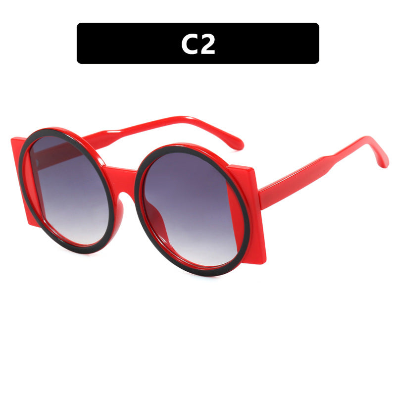 Dame oversized solbrille med kvadratisk ramme og UV-beskyttelse Skanto