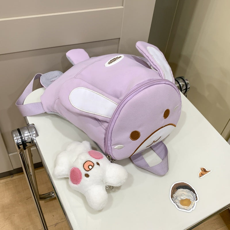 Adorable Bunny-Themed Mini Skole Rygsekk