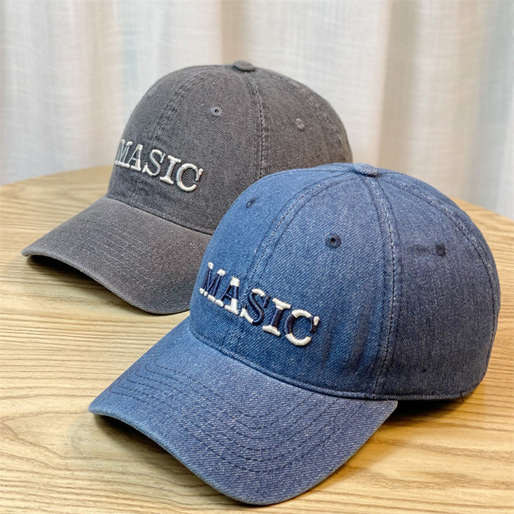 Kvinnebrodert denim baseball cap Skanto