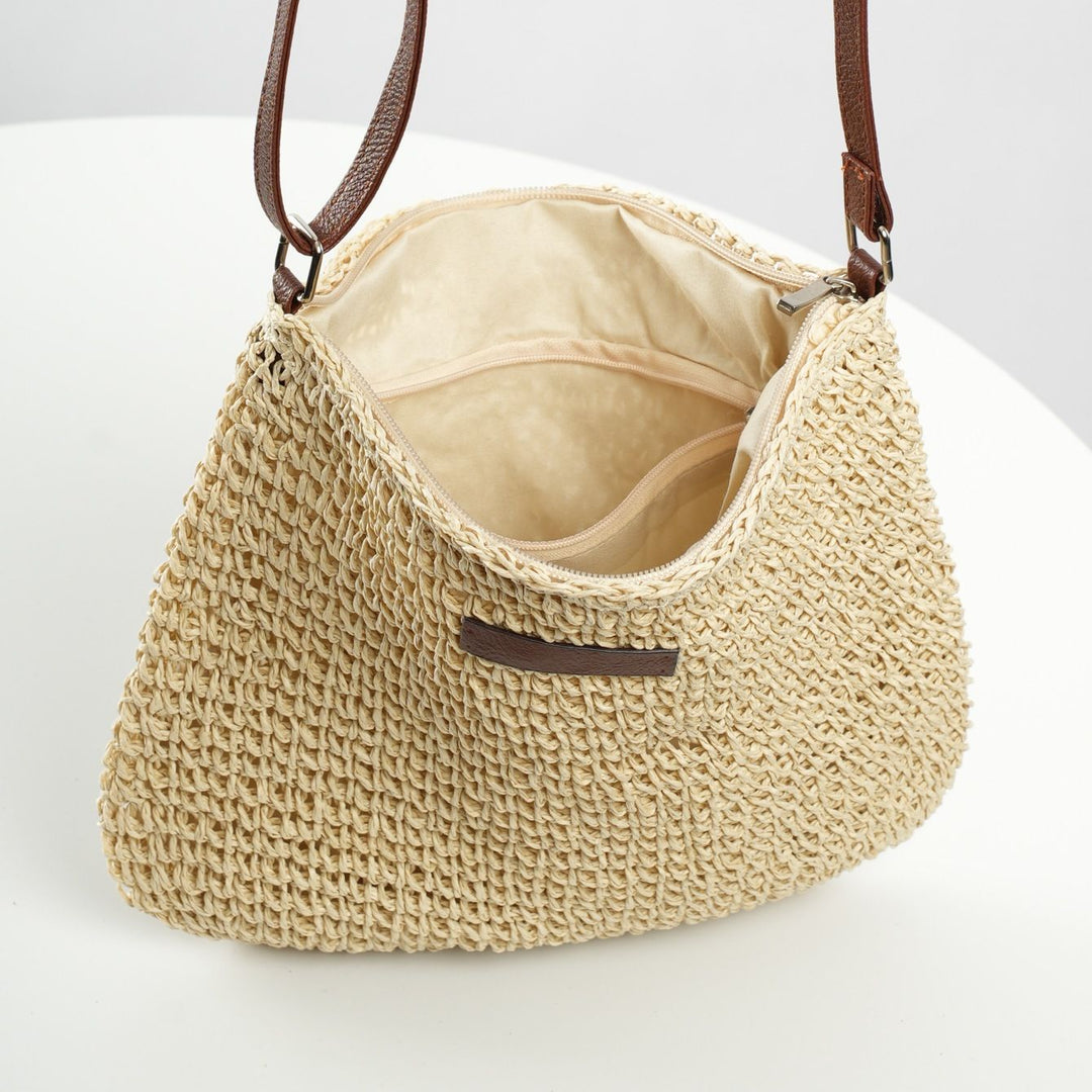 Håndlaget rattan crossbody veske Skanto