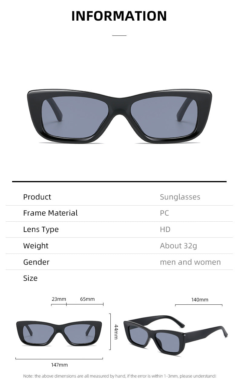 Dame moteriktig solbrille med rektangulært ramme Skanto