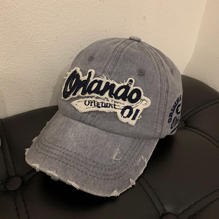 Kvinne Slitt Vintage Brodert Baseball Caps Skanto