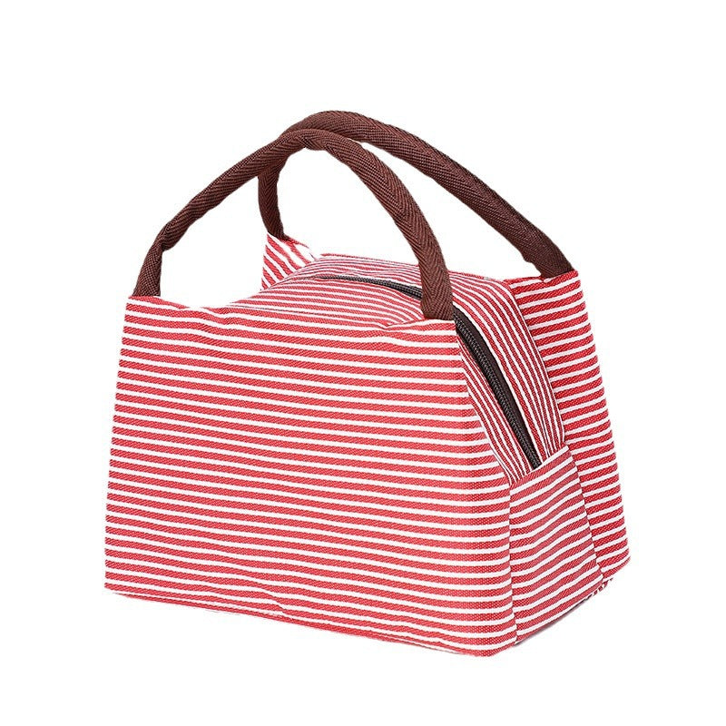 Insulated lunch bag with elegant stripe pattern Skanto