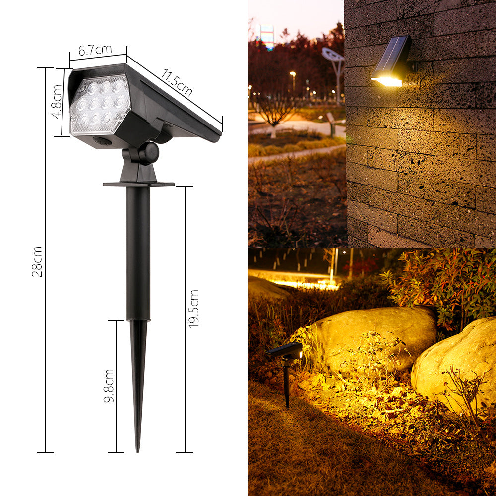 Justerbar solenergi LED landskaps spotlight stake Skanto