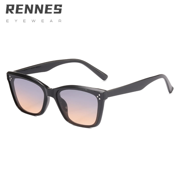 Dame retro-inspirert solbrille i iøynefallende mønster Skanto