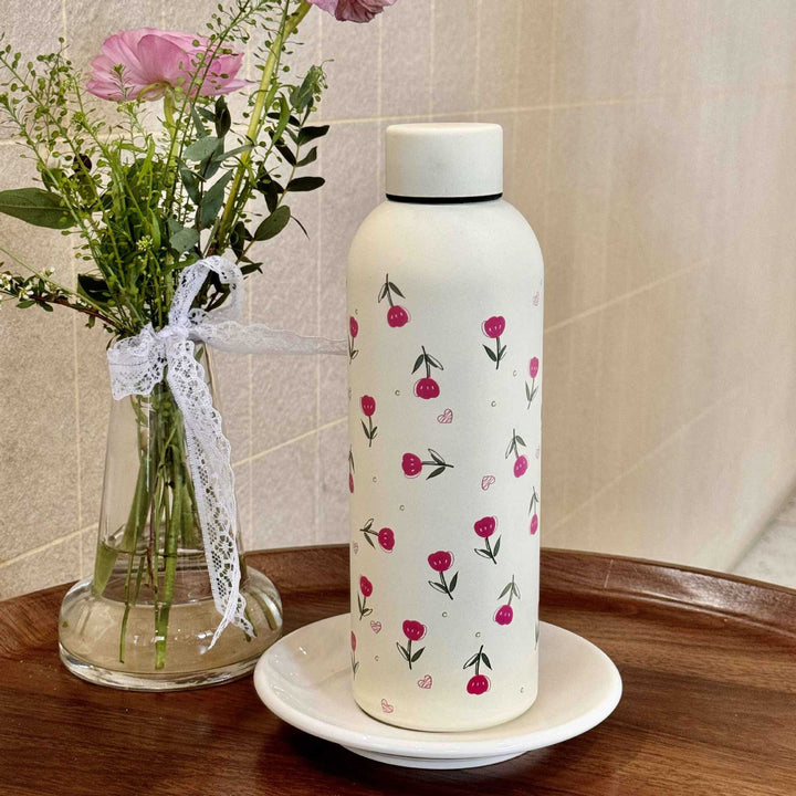 Damen Isoliertrinkflasche mit elegantem Blumendesign Skanto