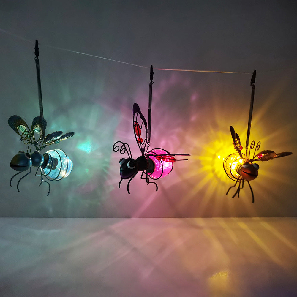 Fantastisk Henge Glass Bie Sol Hage Lantern Ornament Skanto