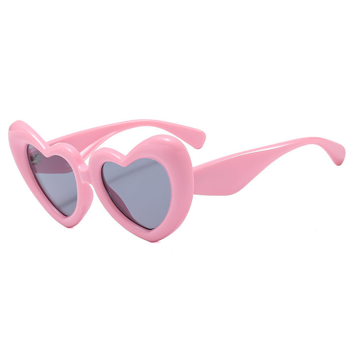 Dame Hjerteformet Solbrille med stilfull innramming Skanto
