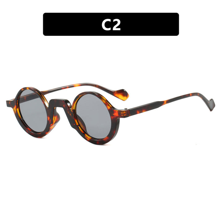 Damer rund solbrille med innovativ design og UV-beskyttelse Skanto