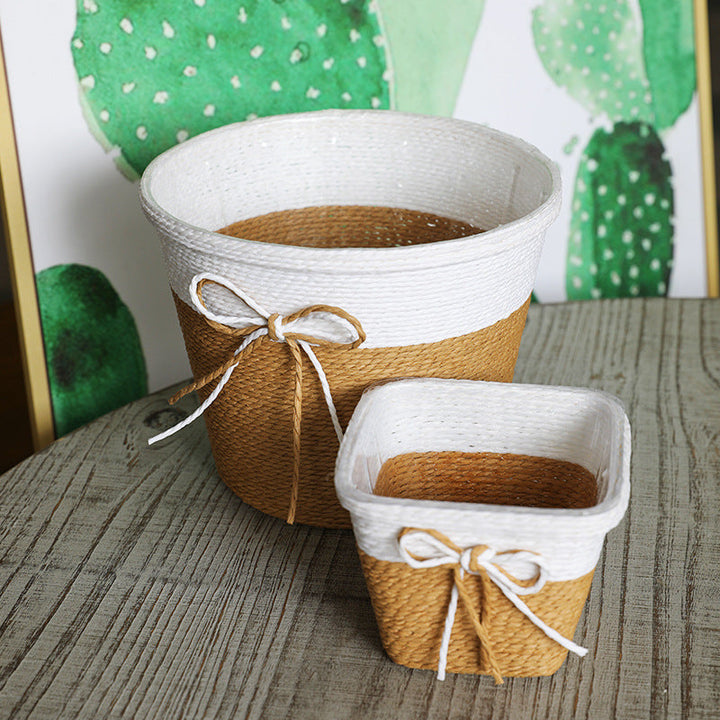 Dekorativ Woven Plantekrukke Skanto
