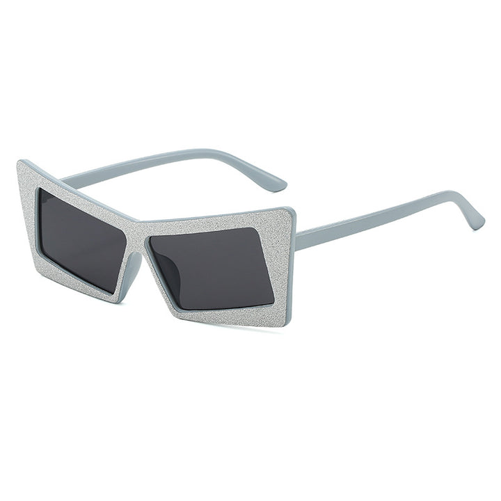 Dame geometrisk solbrille med glitrende elementer Skanto