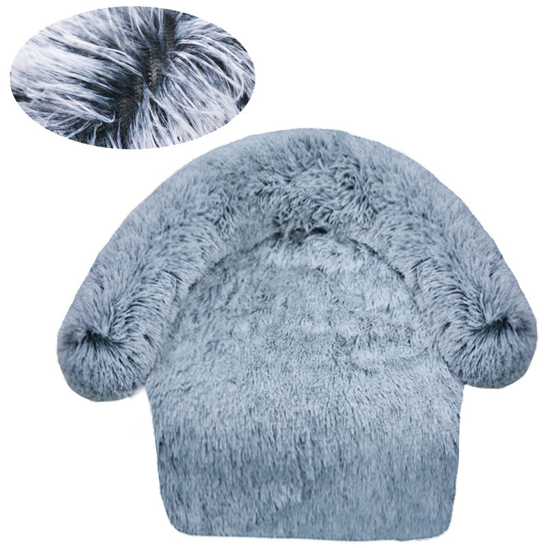 Fluffy Rund Sofa Hundeseng