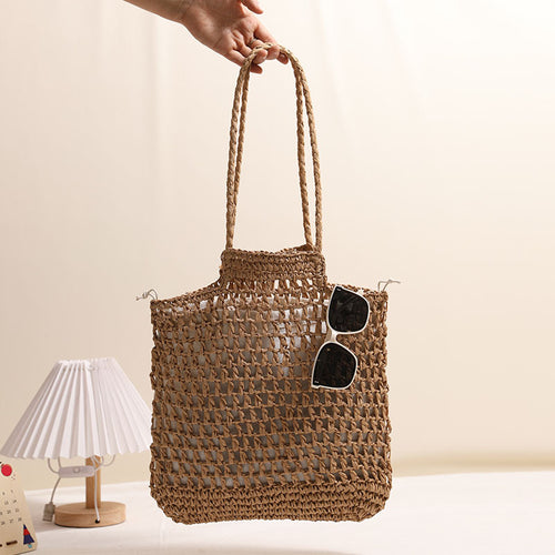 Håndlaget nett tote bag av naturmateriale Skanto