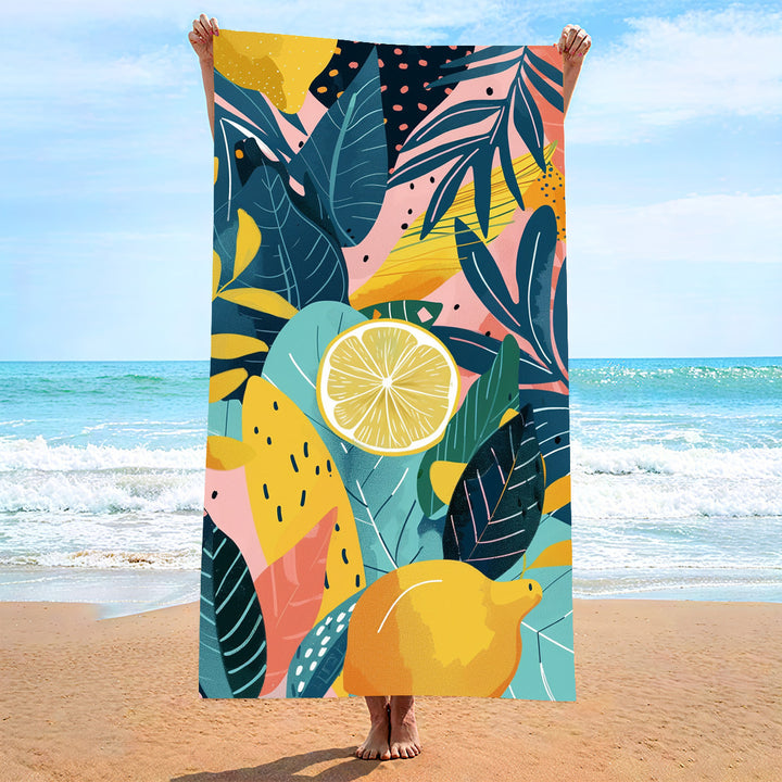 Ladies beach towel with maritime stripe pattern Skanto