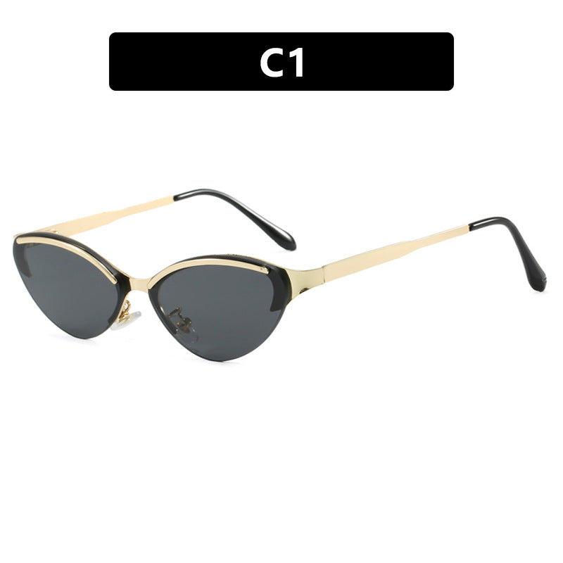 Dame Cat-Eye solbriller med elegant ramme og UV-beskyttelse Skanto