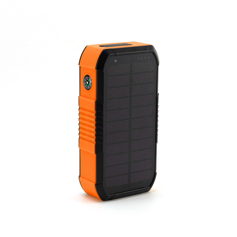 Solcelledrevet powerbank med kompass Skanto