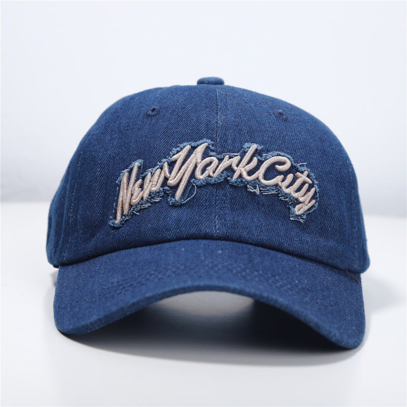 Kvinne Slitt Denim Baseball Cap Skanto 1784083711