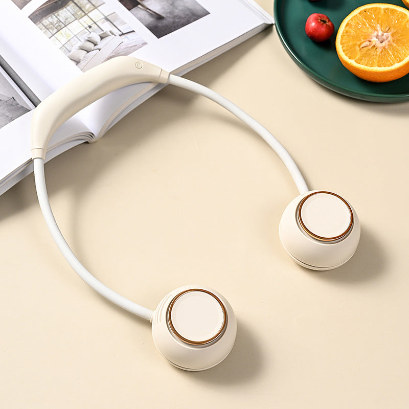 Kjølende handsfree båndvift med doble justerbare luftutløp USB-C ladbar Skanto