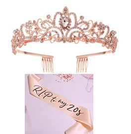 Damer glamorøse tiara med elegant design og stabile hårkammene Skanto