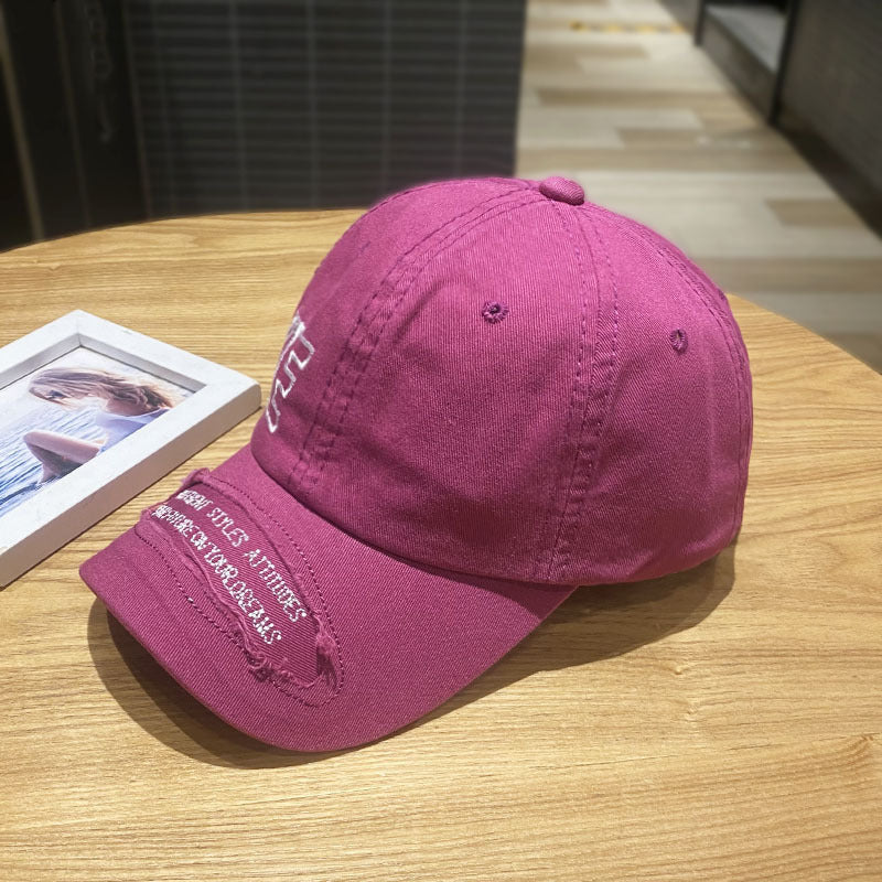 Kvinne's Slitt Uformell Denim Caps Skanto