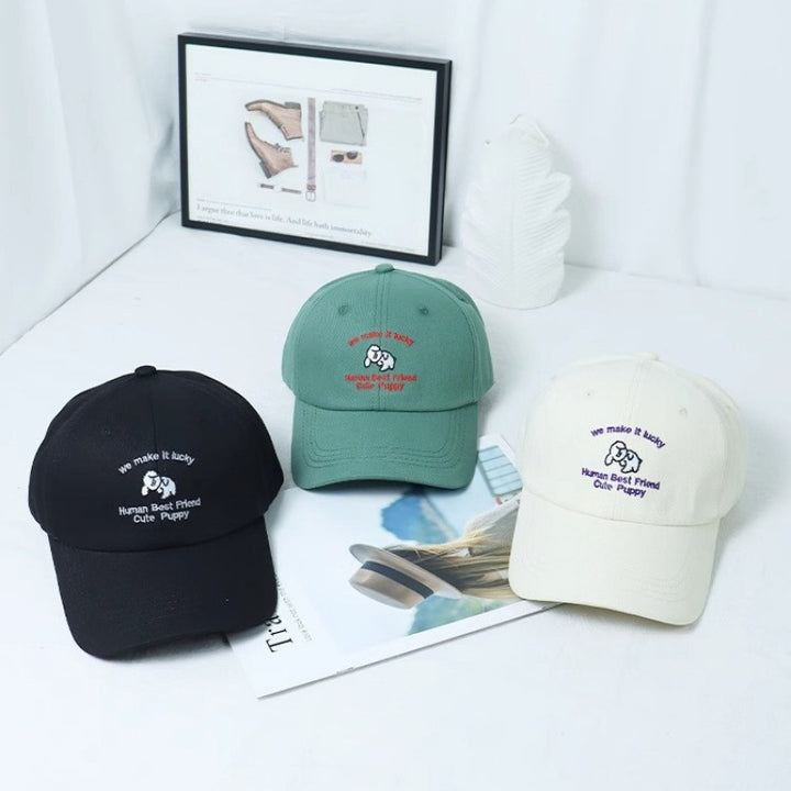 Kvinne Brodert Valpe-tema Baseball Cap Skanto