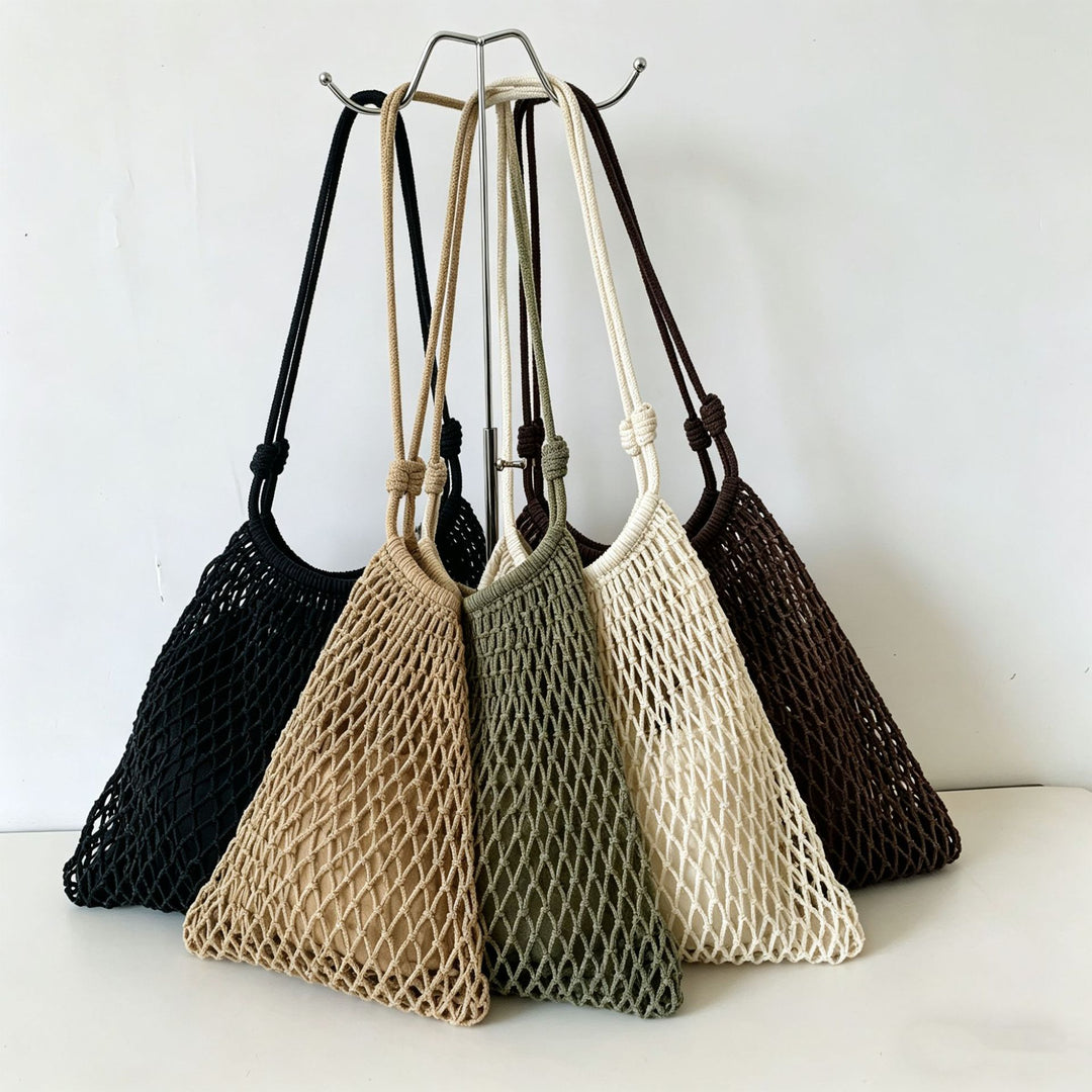 Netz-strandbag med justerbar snor Skanto