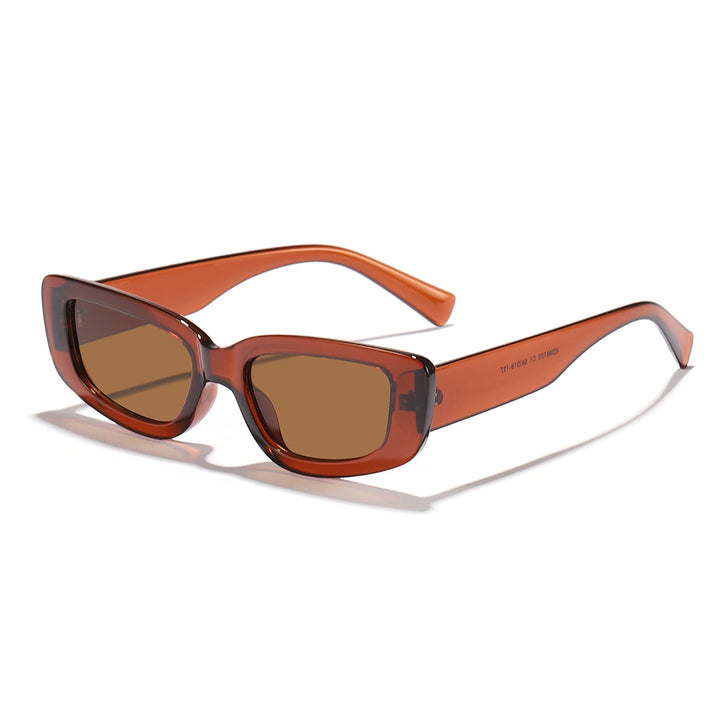 Damer moteriktig Cat-Eye solbrille med bred plastikkramme og UV-beskyttelse Skanto