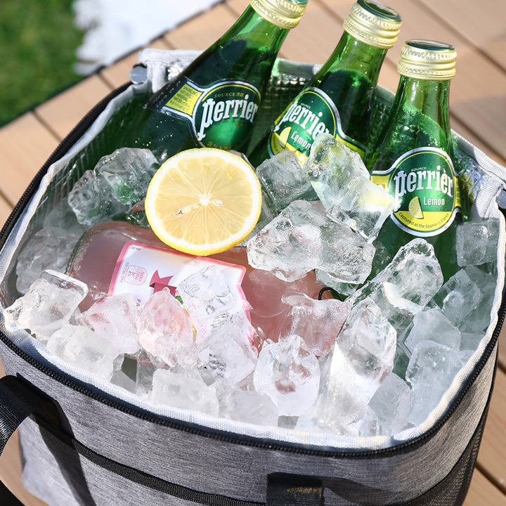 Insulated cooler bag with double protected zipper Skanto