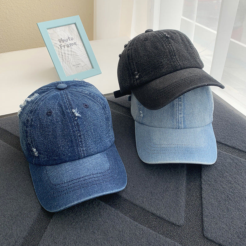Kvinners slitt denim baseball caps Skanto 1784084168