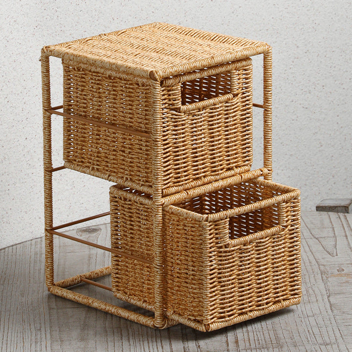 Multi-Tiered Woven Storage Organizer Skanto