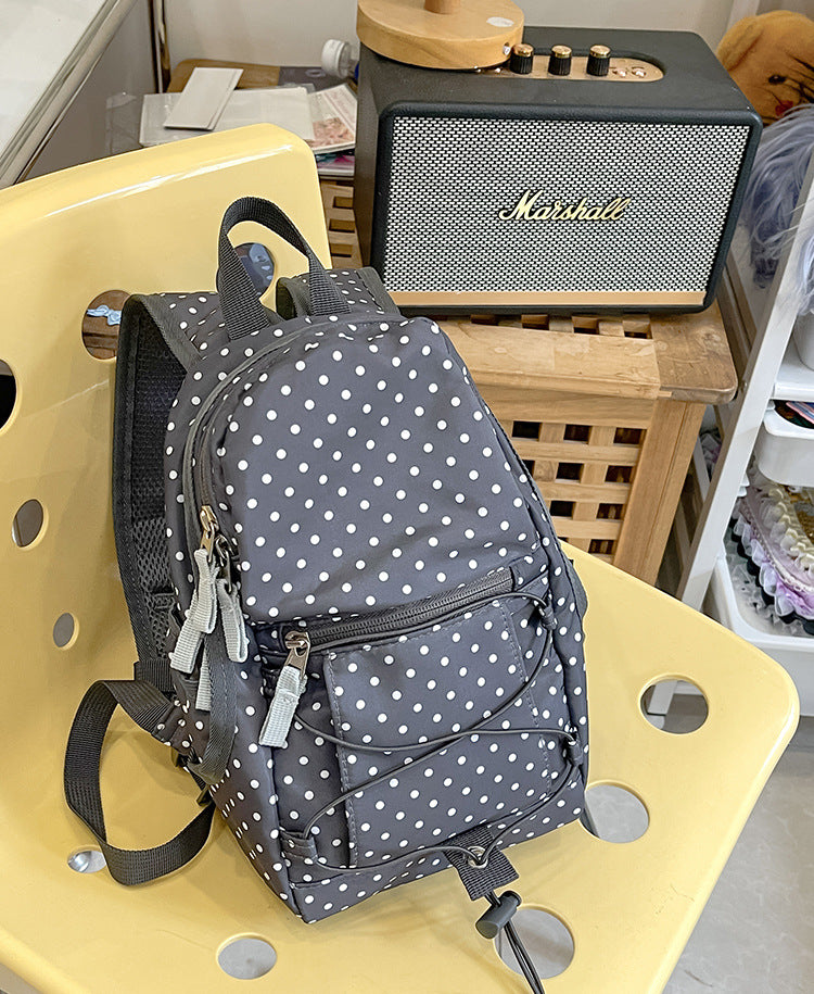 Lett polka dot mini skole ryggsekk