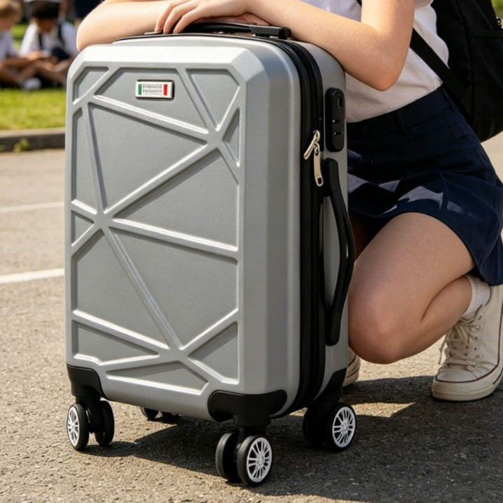 Unisex Geometrisk Hard Shell Spinner Koffert Skanto