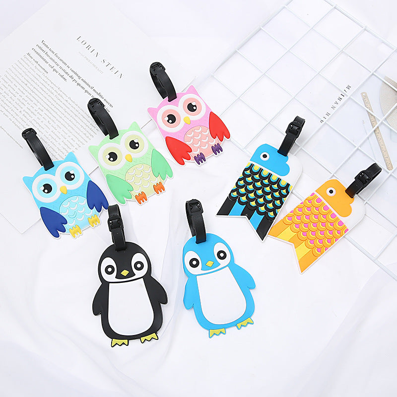 Unisex Cute Penguin Luggage Tag Skanto