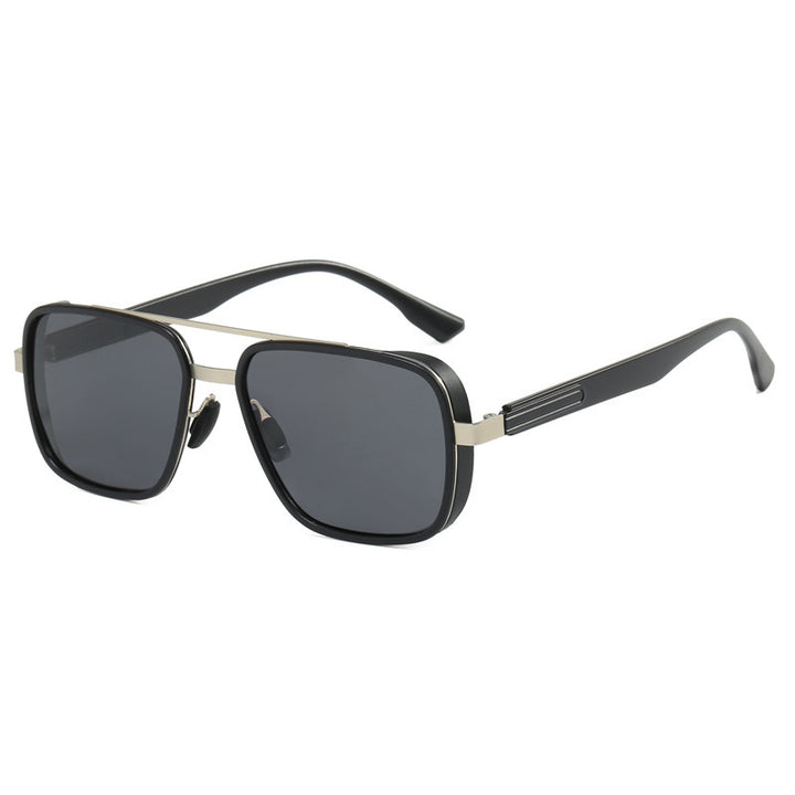 Dame elegant firkantet solbrille med høykvalitets metallramme Skanto
