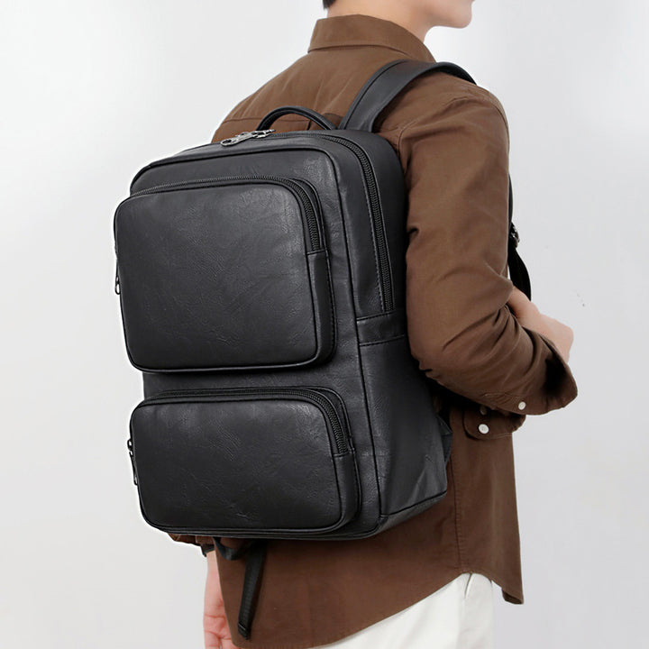 Business Backpack with High-Quality Faux Leather and Ergonomic Straps Skanto
