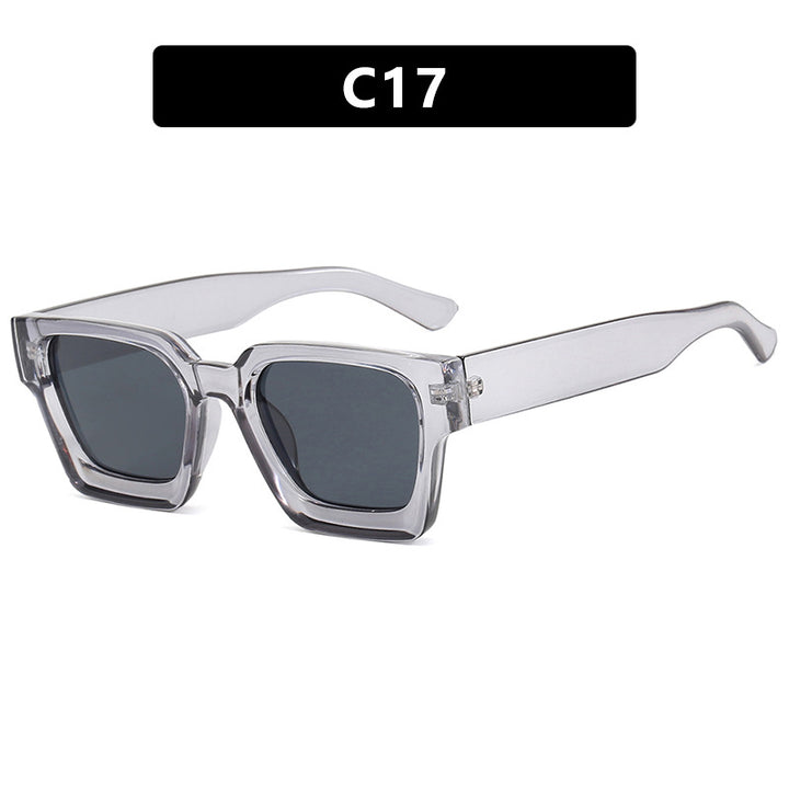 Damer moterik kvadratisk solbrille med robust ramme og gule glass Skanto