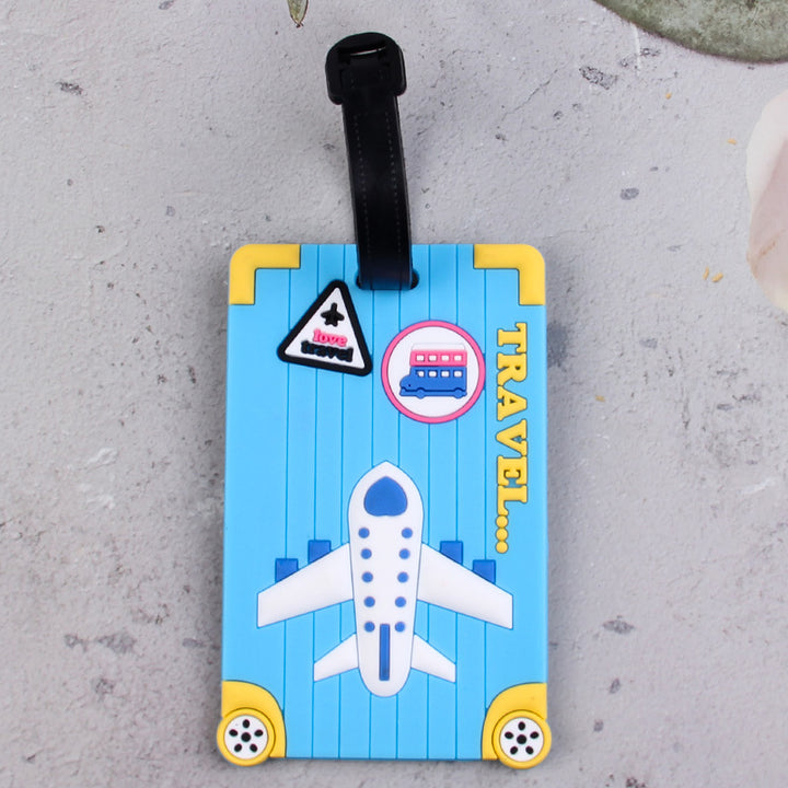 Morsom bagasjelapp med flytematisk design Skanto