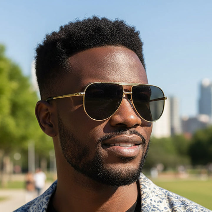 Dame solbrille i elegant pilotdesign Skanto