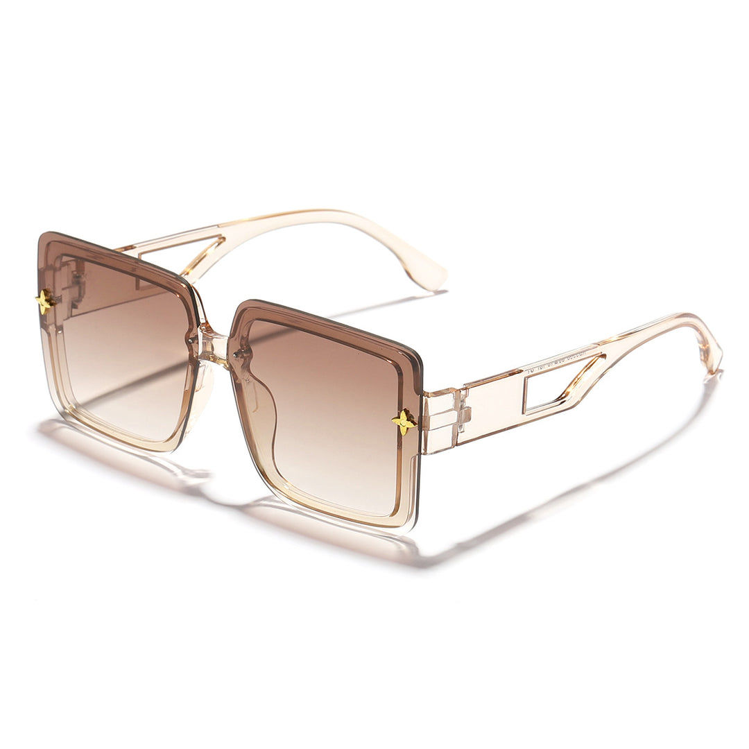 Dame moteriktig kvadratisk solbrille med elegant ramme Skanto