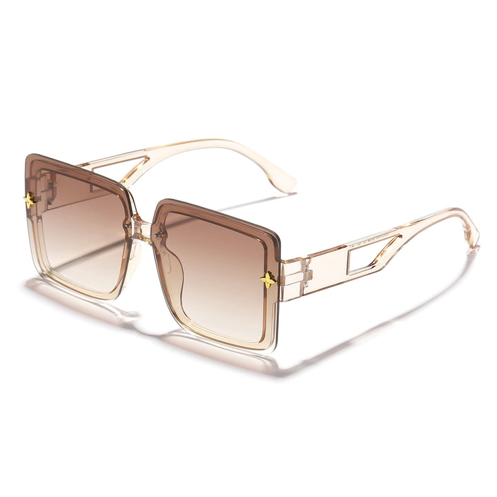 Dame moteriktig kvadratisk solbrille med elegant ramme Skanto