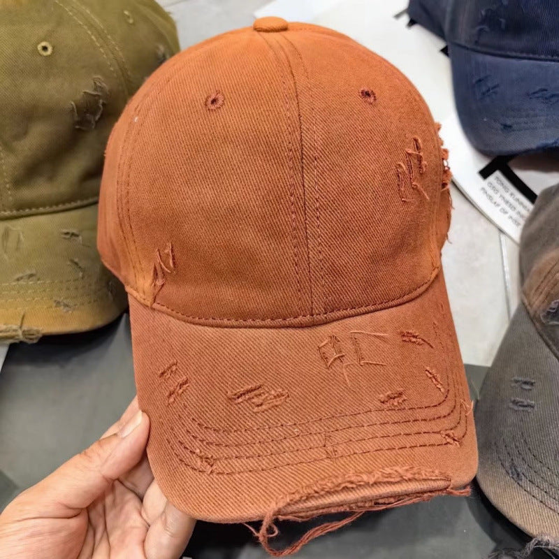 Herre Slitt Denim Baseball Caps Skanto